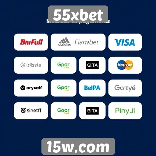 Métodos de pagamento disponíveis na 55xbet